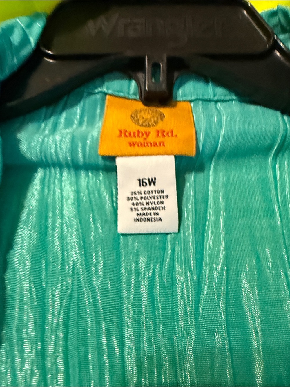 Ruby Rd. Teal Crinkle Zip-Front Jacket - Picture 7 of 7